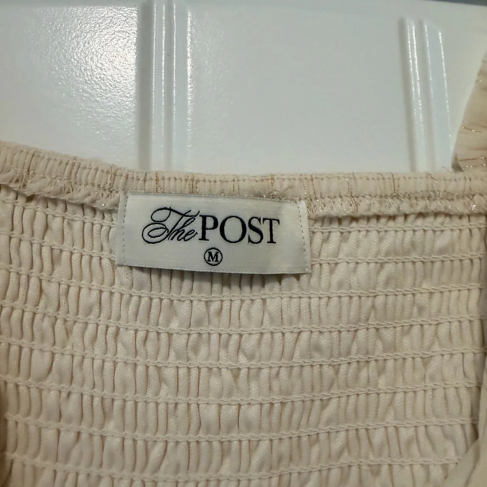 NWOT! The Post Cream Smocked Dress - Picture 3 of 4